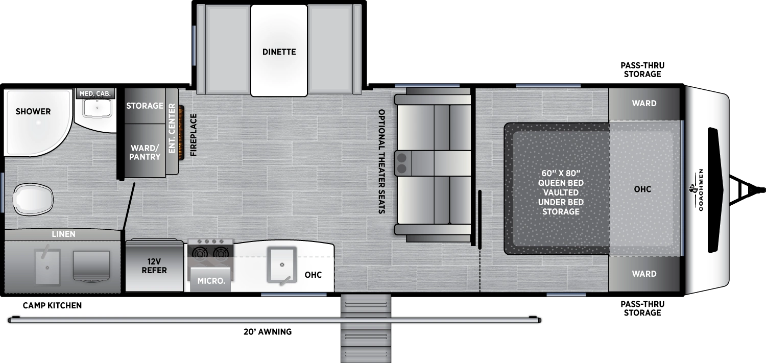 Freedom Express Ultra Lite 252RBS Floorplan